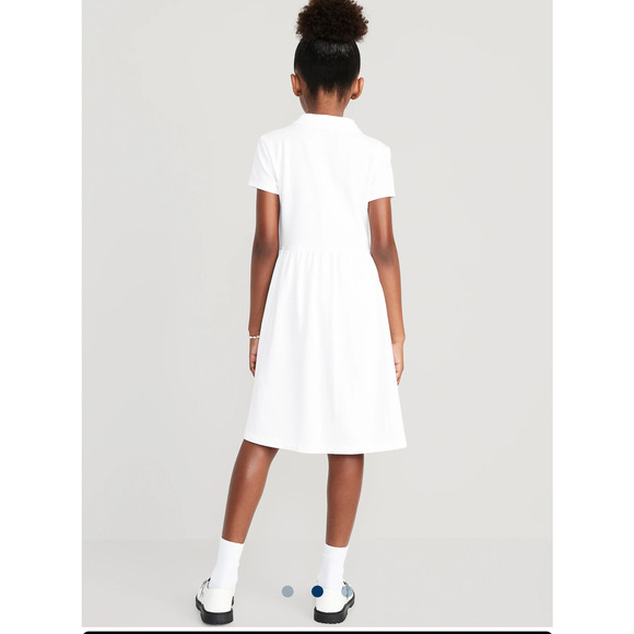 Old Navy School Uniform Fit & Flare Pique Polo Dress for Girl's Small 6-7, NWT - Picture 3 of 3